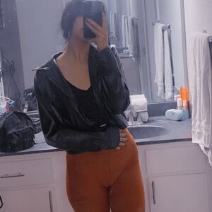 Small brown leather maeva jacket